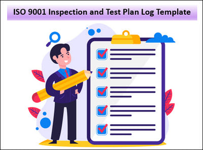 ISO 9001 Inspection and Test Plan Log Template