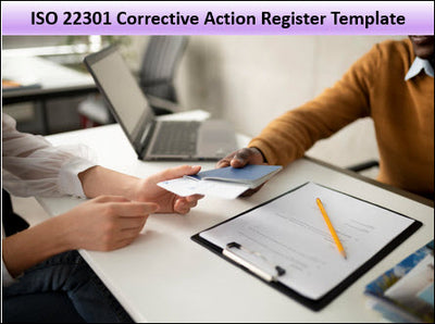 ISO 22301 Corrective Action Register Template