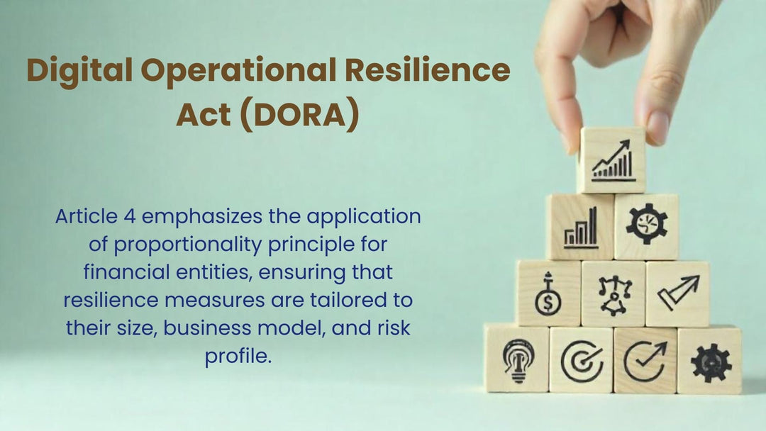 Article 4, Proportionality Principle, Digital Operational Resilience Act (DORA)