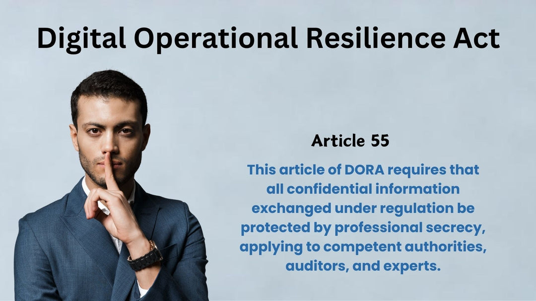 Article 55, Professional Secrecy, Digital Operational Resilience Act (DORA)