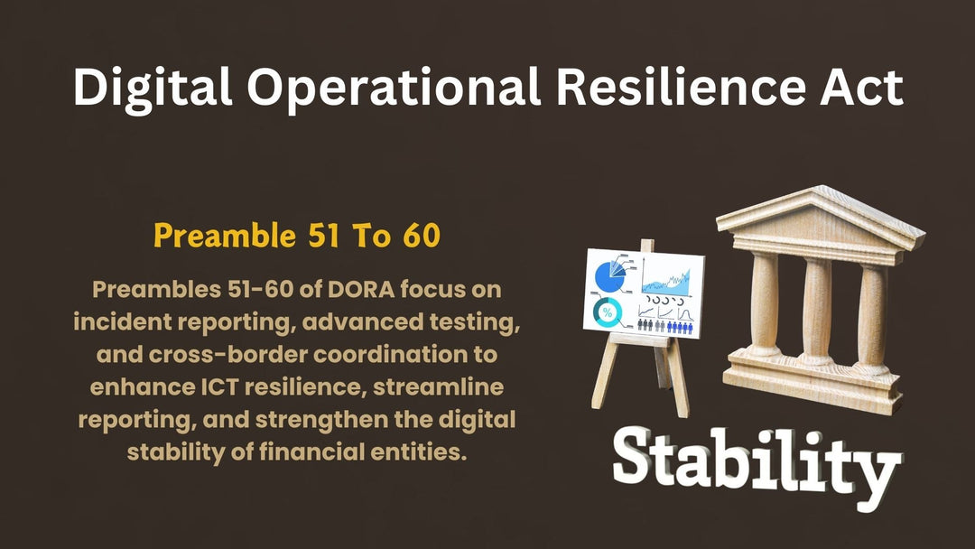 Preamble 51 To 60, Digital Operational Resilience Act (DORA)