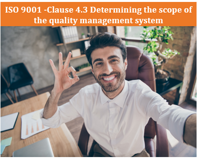ISO 9001 -Clause 4.3 Determining the scope of the quality management system
