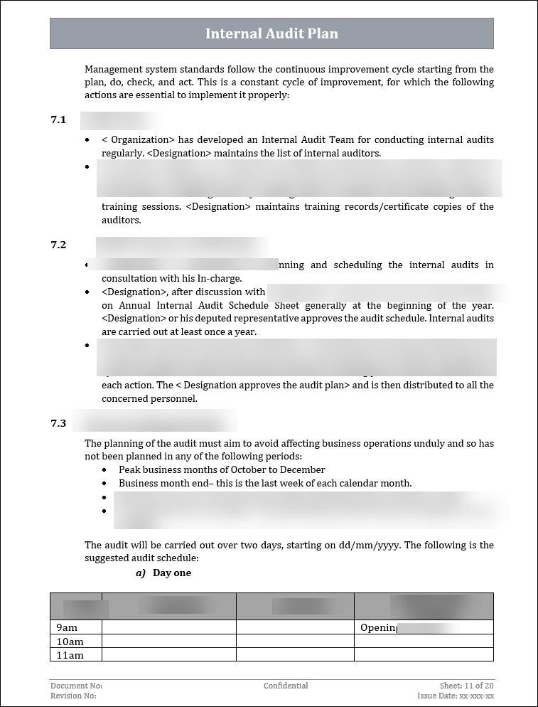 ISO 27001:2022 - Internal Audit Plan