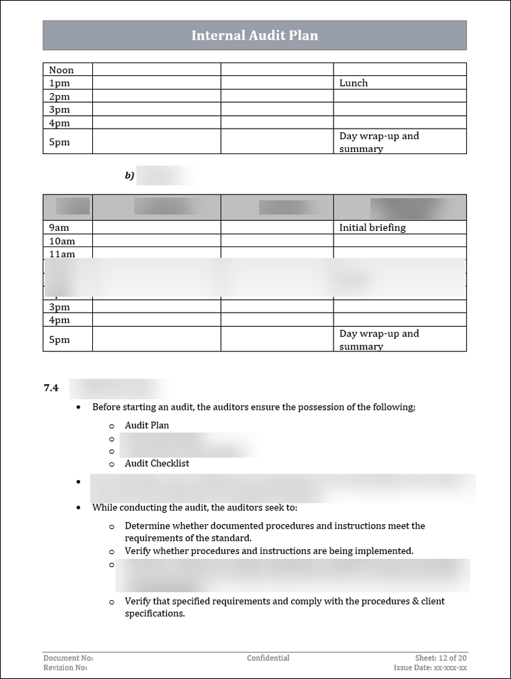 ISO 27001:2022 - Internal Audit Plan