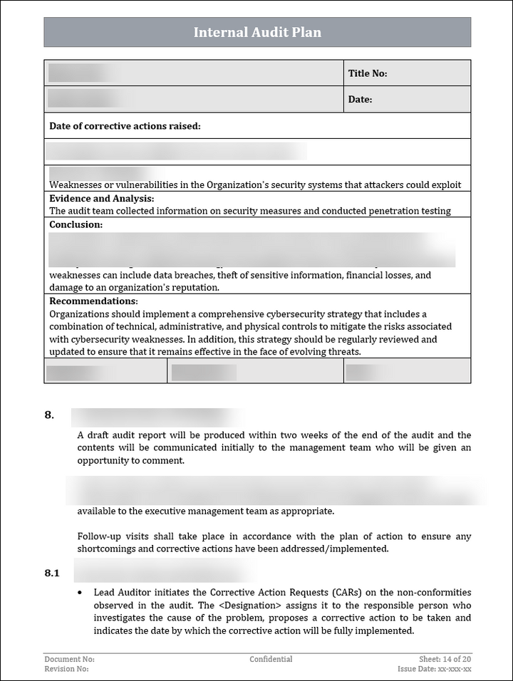 ISO 27001:2022 - Internal Audit Plan