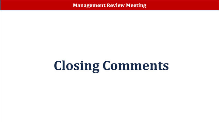 ISO 22301 Management Review  Meeting Agenda PPT