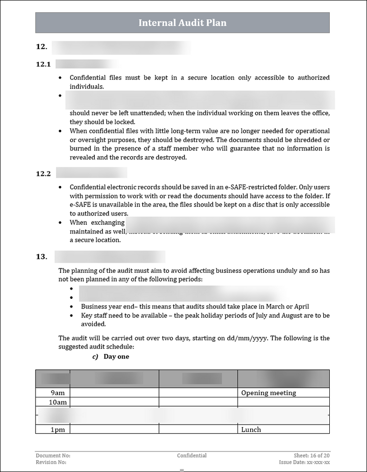 ISO 27001:2022 - Internal Audit Plan