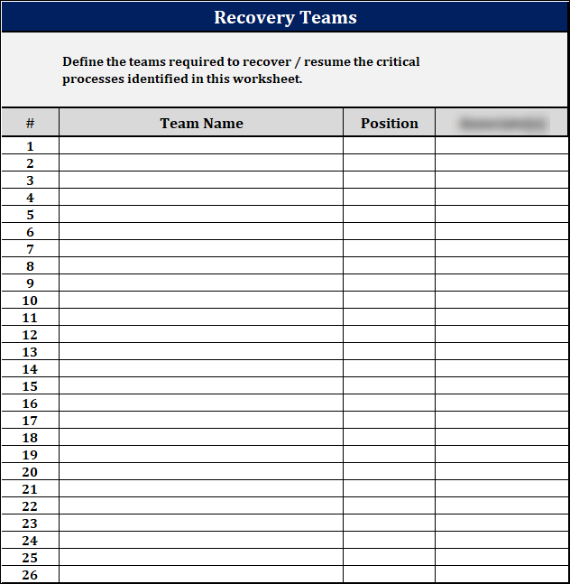 ISO 22301 Data Gathering Worksheet 