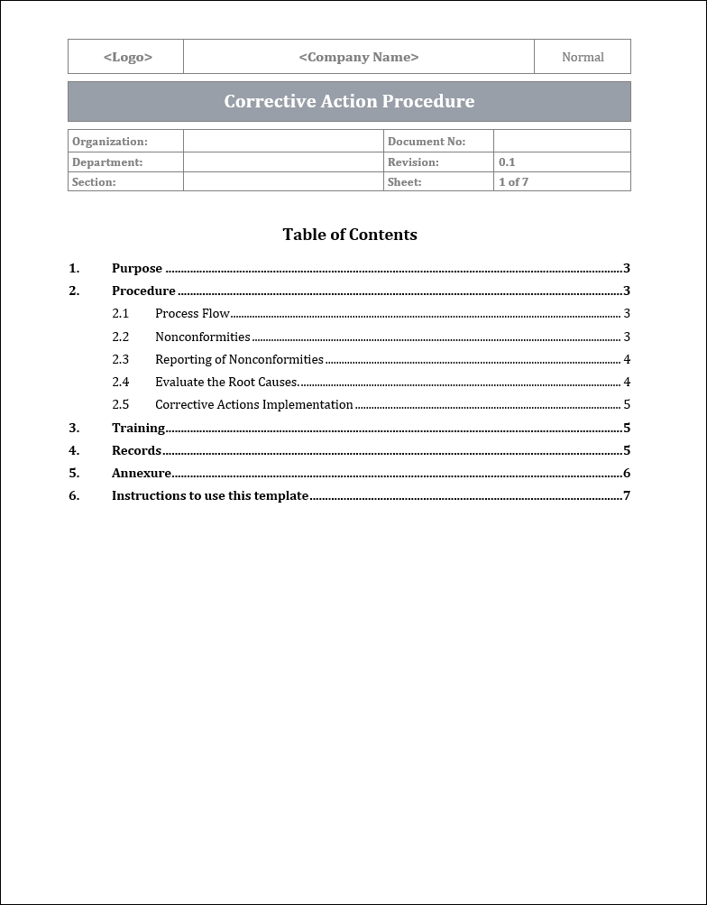 ISO 27001:2022-Corrective Action Procedure 