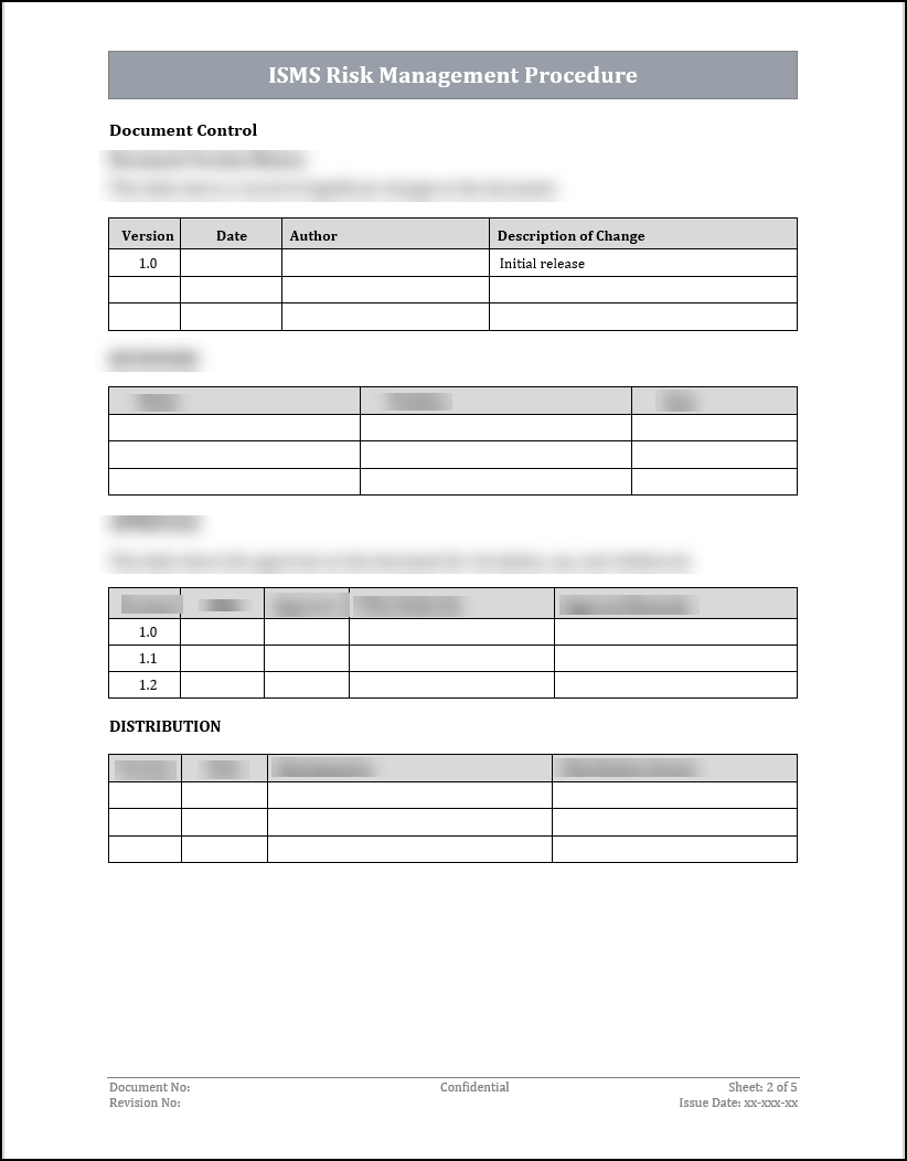 ISO 27001:2022 - ISMS Risk Management Procedure Template