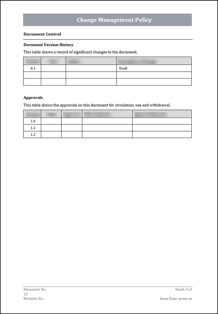 ISO 27001:2022-Change Management Policy Template