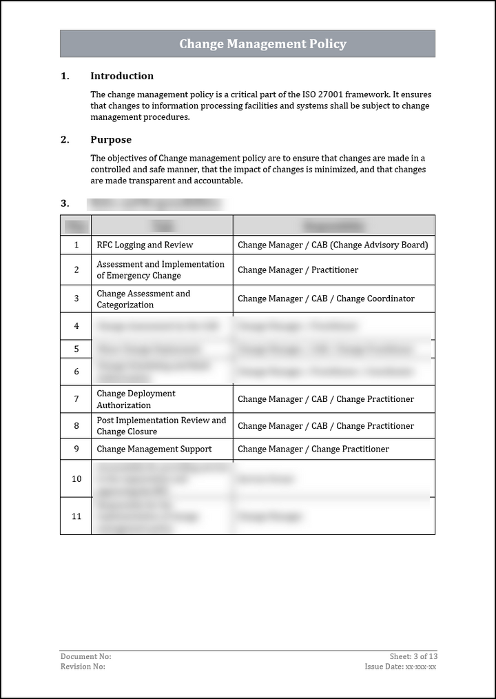 ISO 27001:2022-Change Management Policy Template