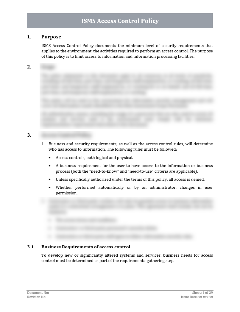 ISO 27001:2022 - ISMS Access Control Policy Template