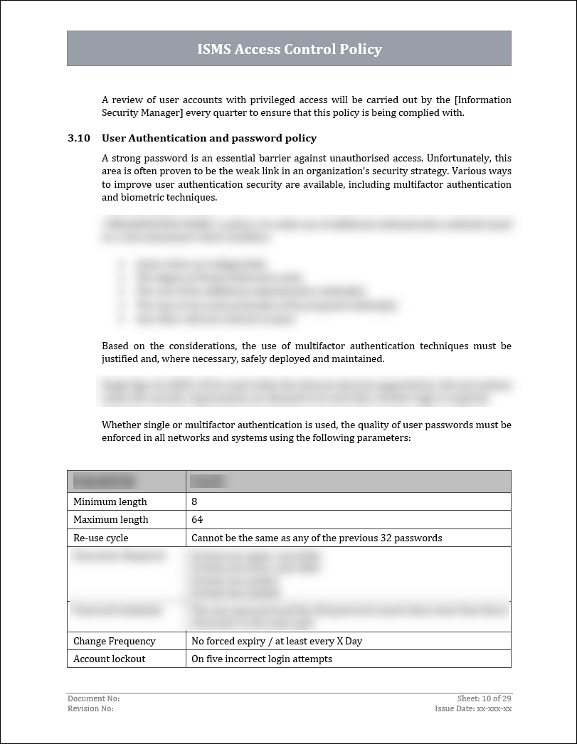 ISO 27001:2022 - ISMS Access Control Policy Template