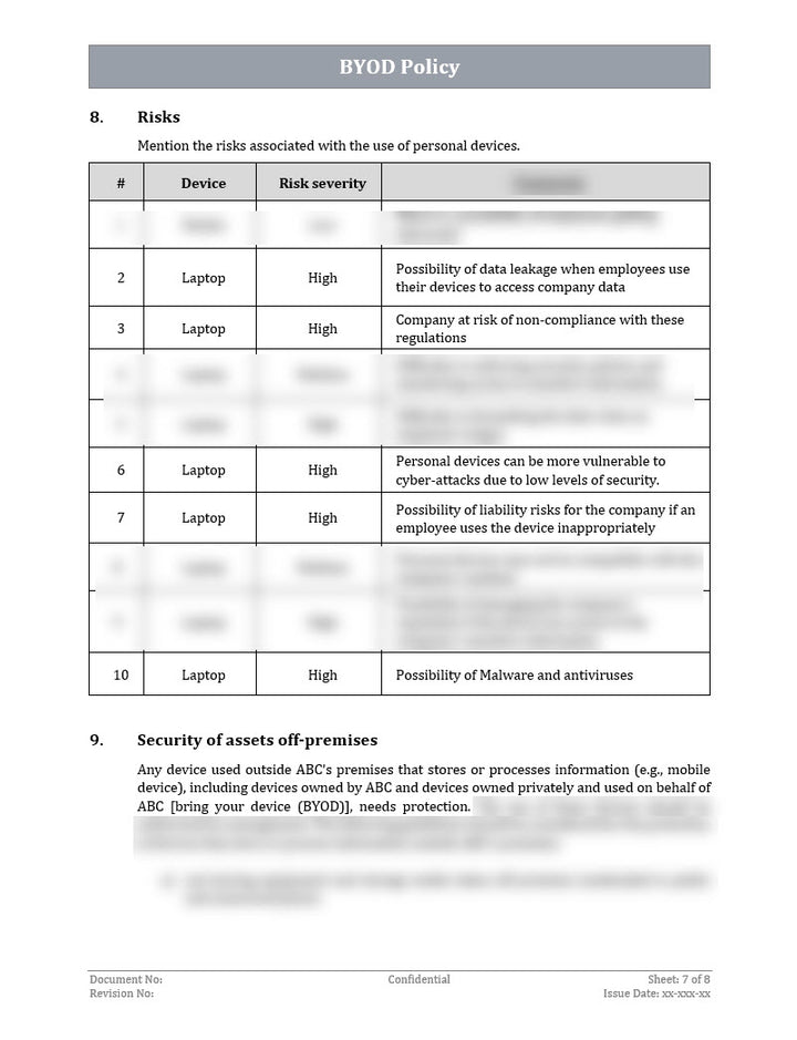 ISO 27001:2022 - BYOD Policy Template