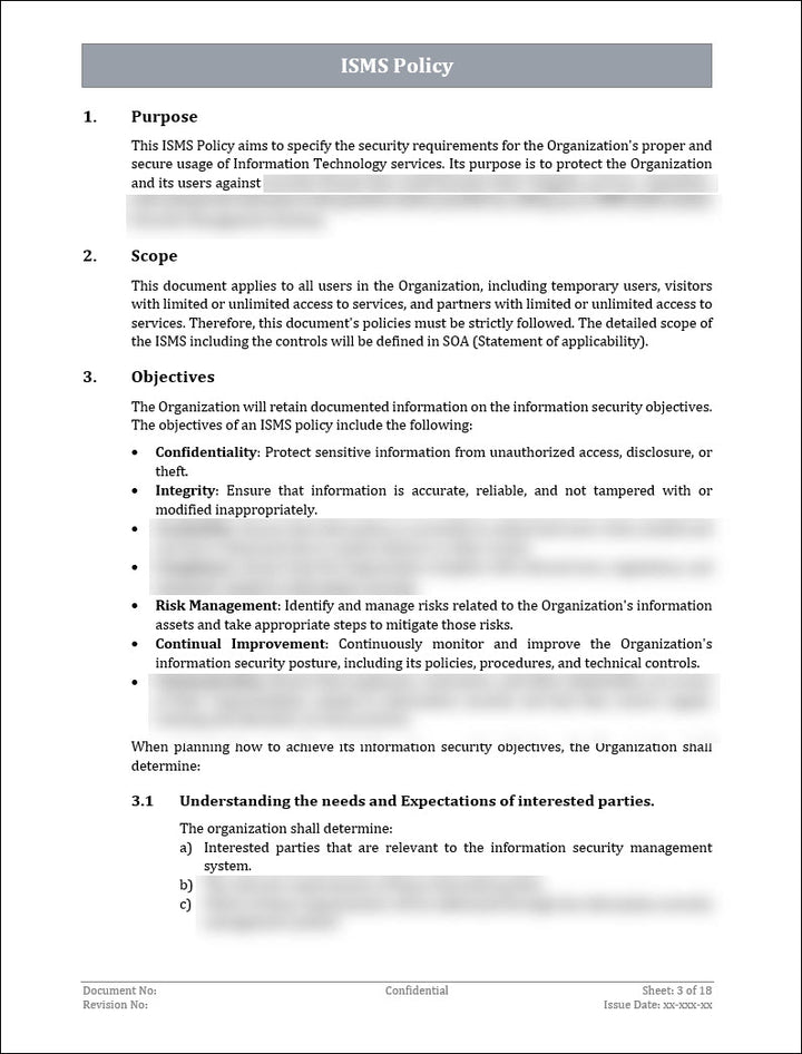 ISO 27001:2022 - ISMS Policy Template