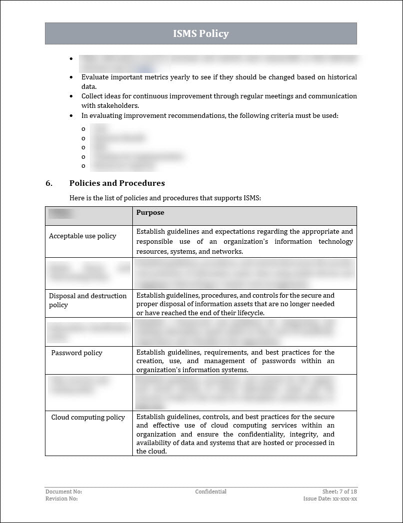 ISO 27001:2022 - ISMS Policy Template