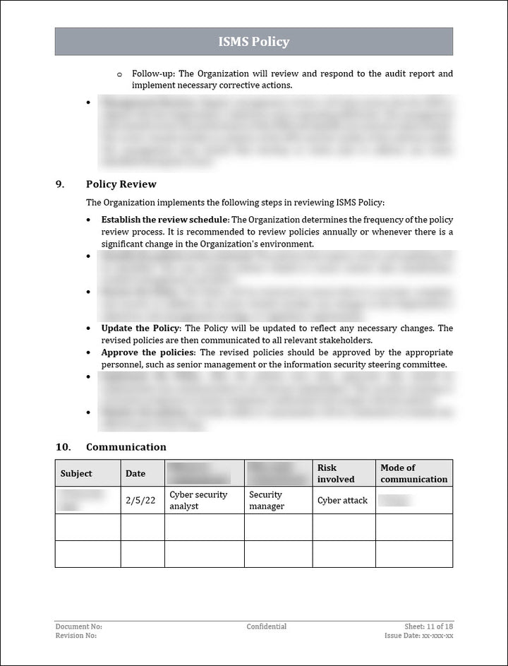 ISO 27001:2022 - ISMS Policy Template