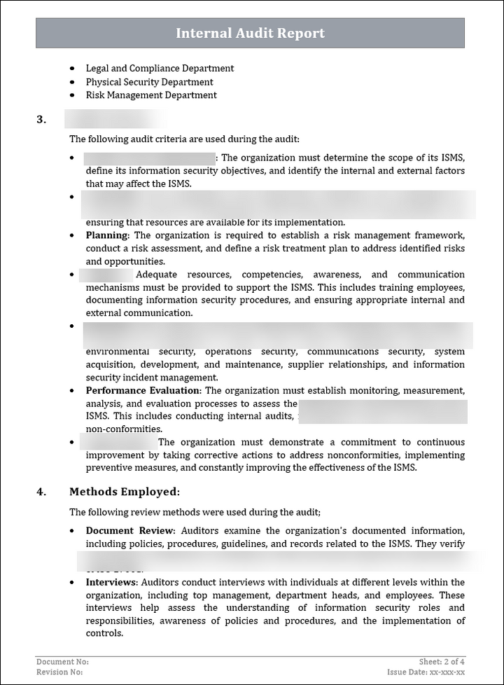 ISO 27001:2022-Internal Audit Report