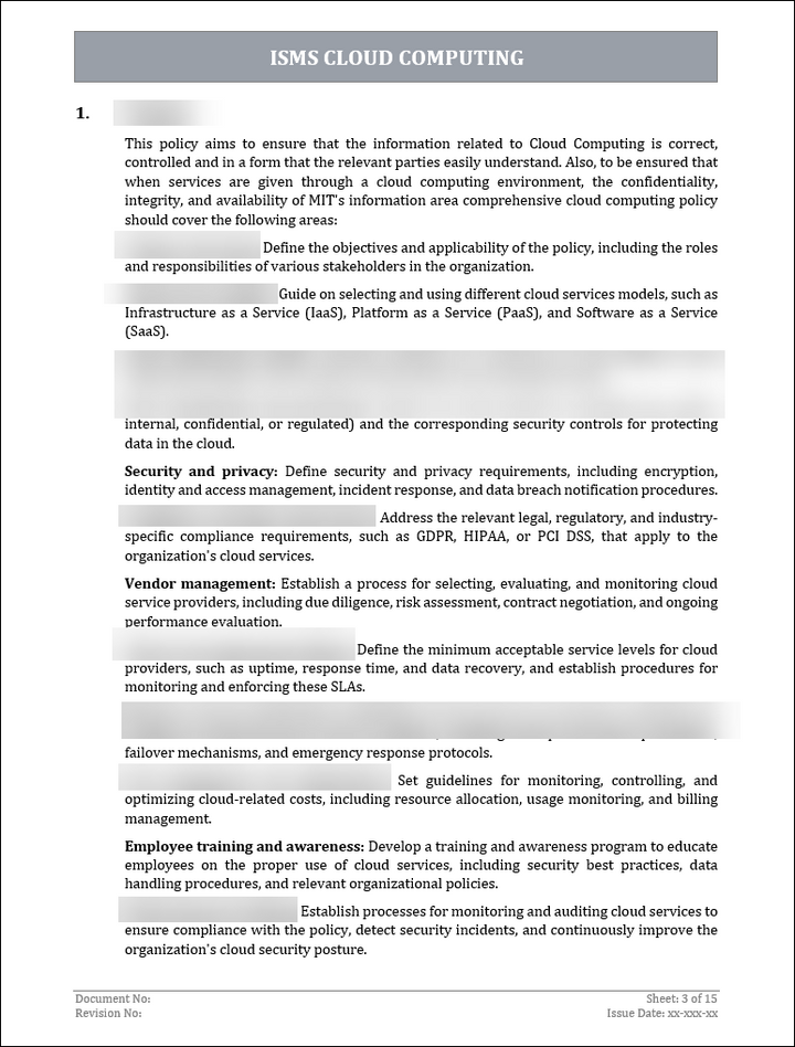 ISO of 27001:2022-Cloud Computing Policy