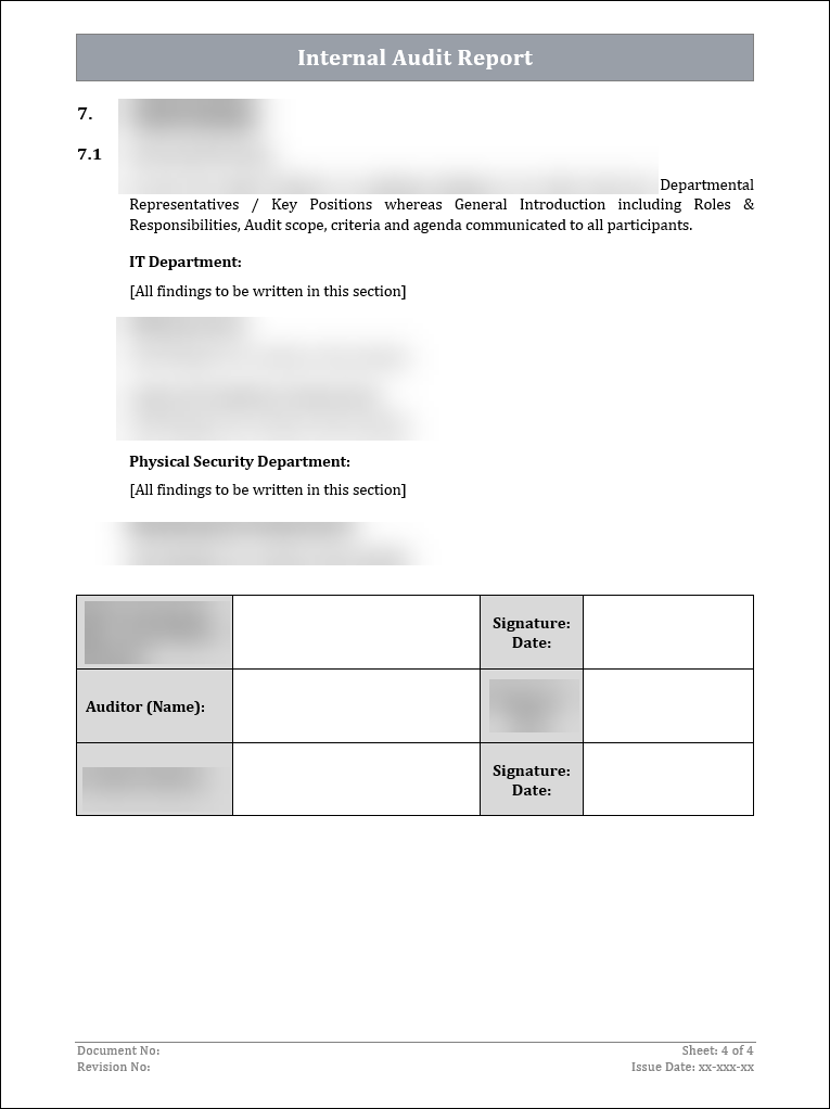 ISO 27001:2022-Internal Audit Report