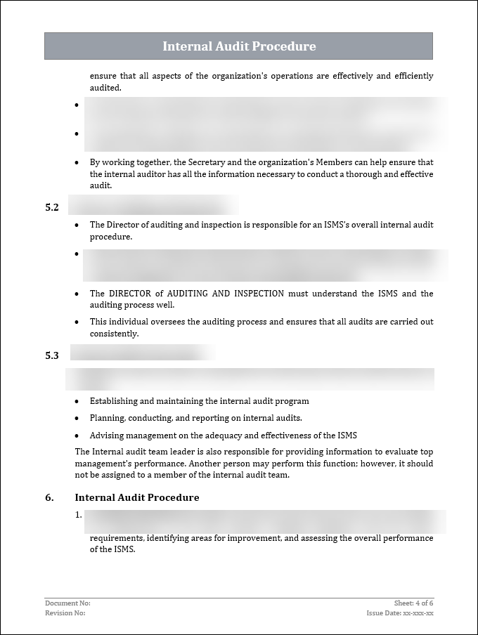 ISO 27001 - Internal Audit Procedure Template