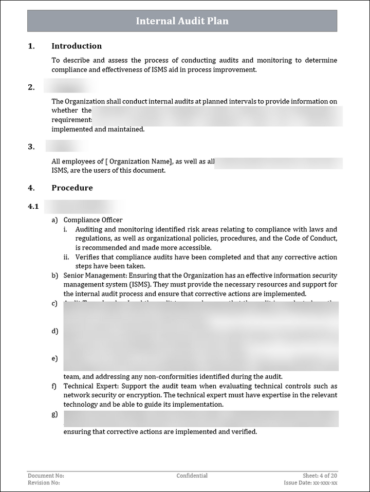 ISO 27001:2022 - Internal Audit Plan