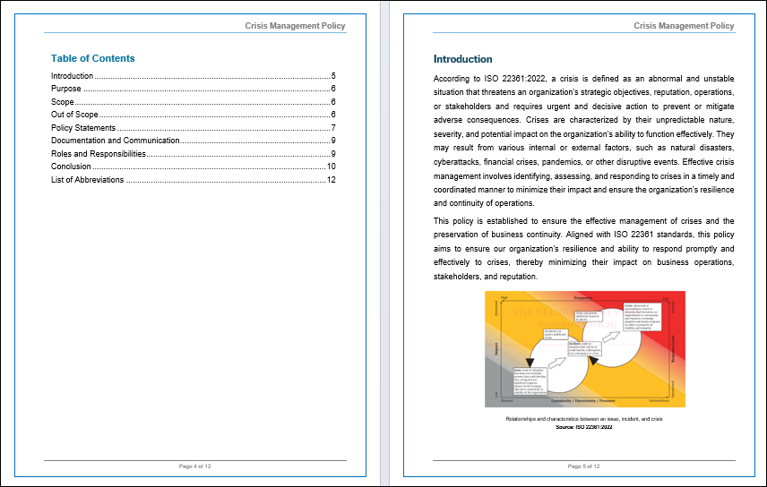 Crisis Management Policy Template