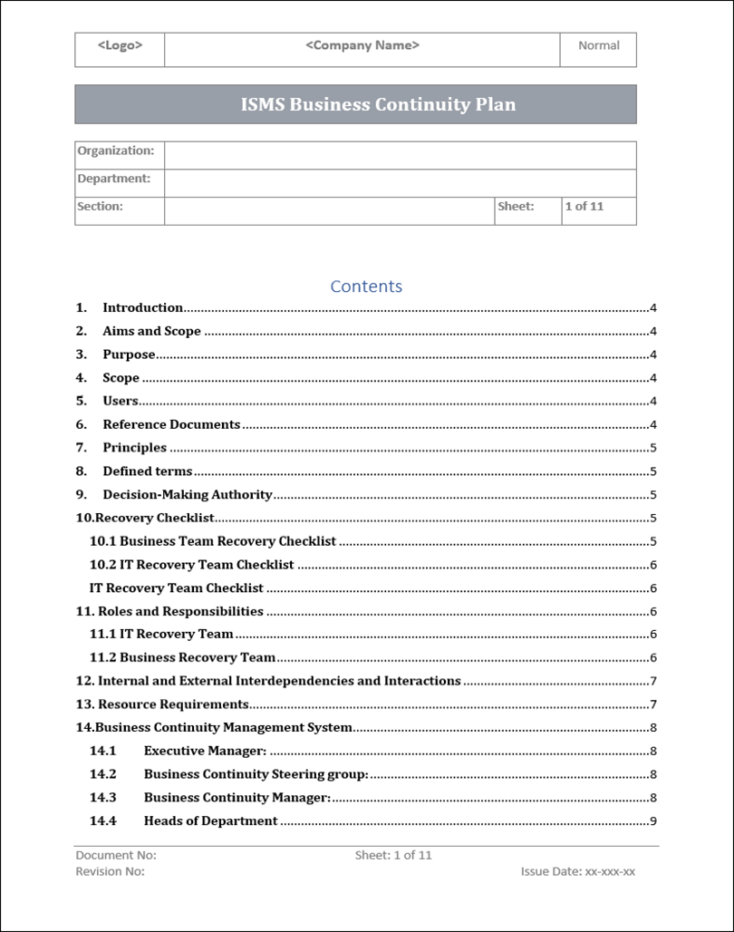 ISO 9001 Documentation Toolkit | Free Sample Template Download