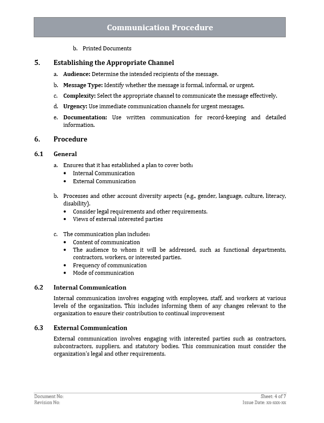 ISO 27001 - Communication Procedure