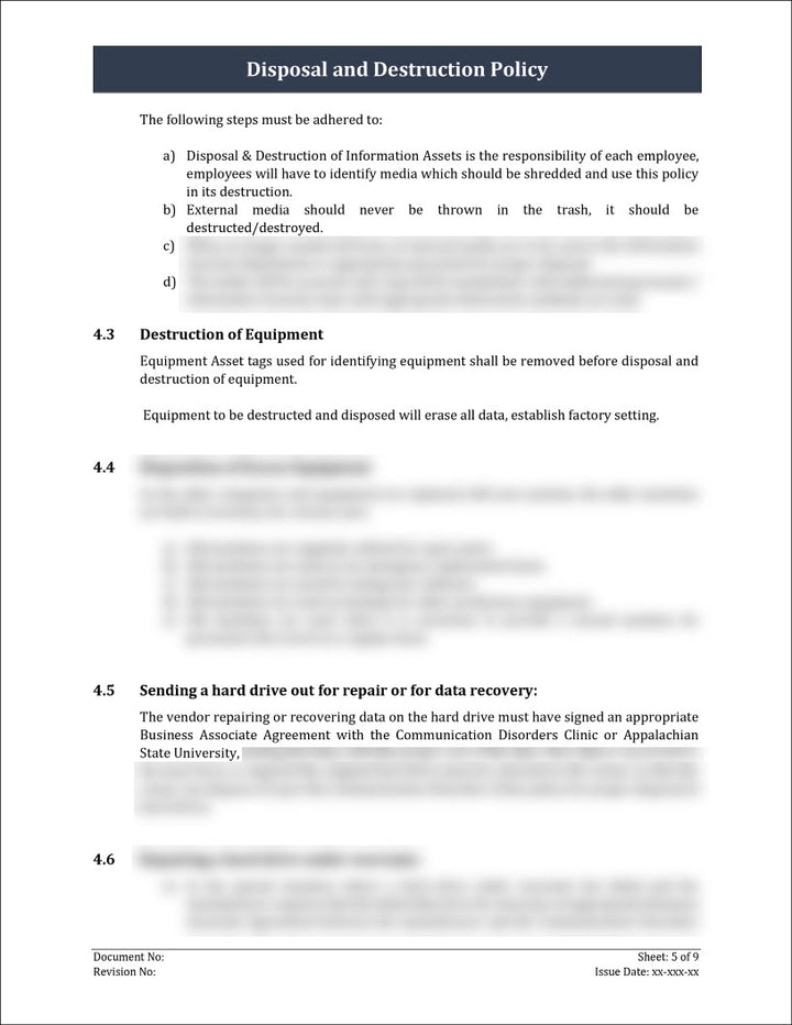 ISO 27001:2022 - Disposal And Destruction Policy Template