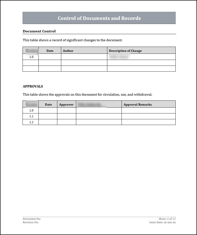 ISO 9001: QMS Document Control Procedure