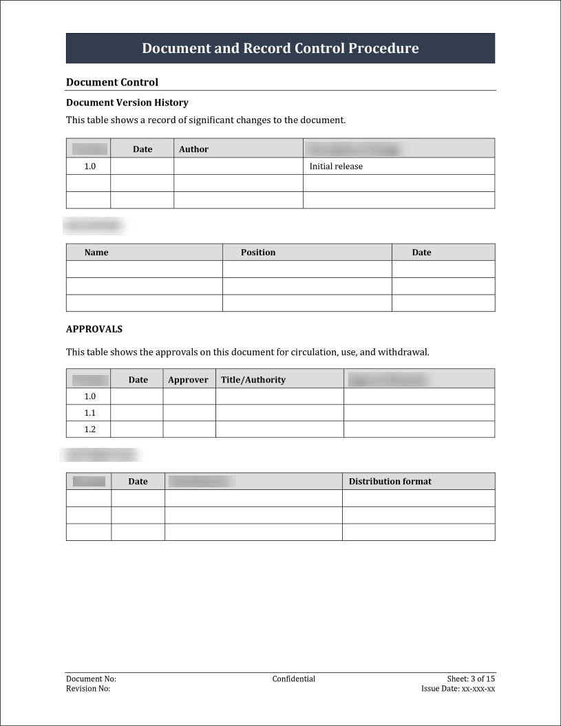 ISO 27001:2022 - Document and Record Control Procedure Template