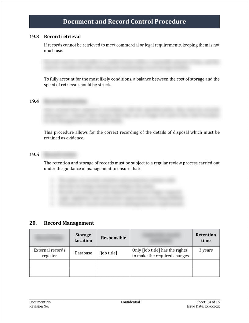 ISO 27001:2022 - Document and Record Control Procedure Template