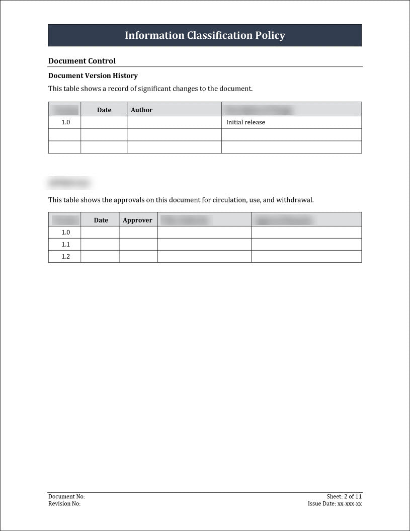 Information Classification Policy- ISO 27001