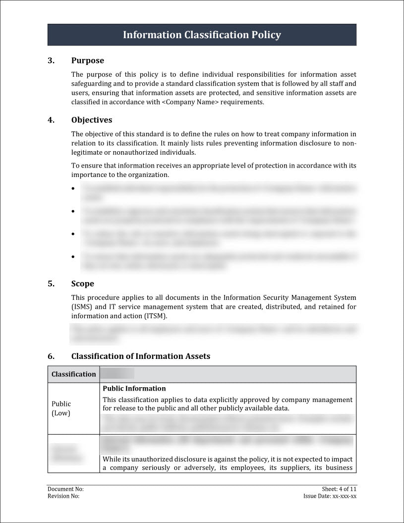 Information Classification Policy- ISO 27001