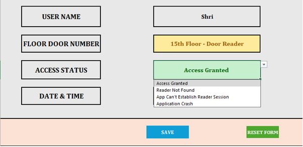 Entry Form Template - Custom product