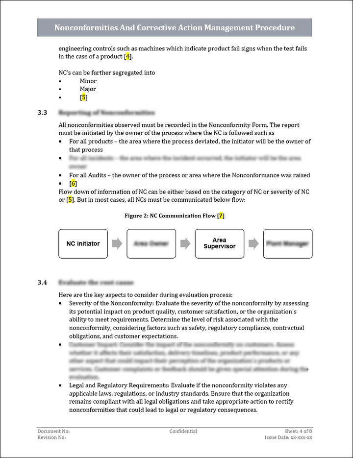 ISO 9001:QMS Nonconformities And Corrective Action Management Procedure Template