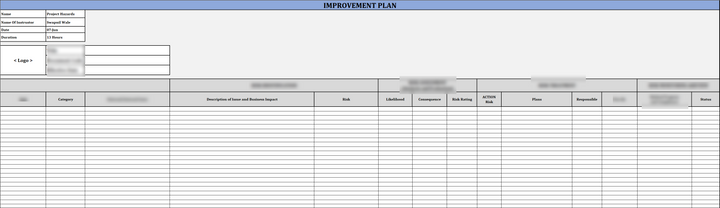 ISO 45001 Improvement Plan Template