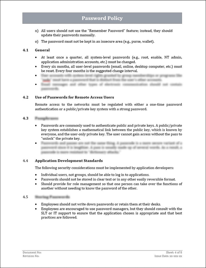 ISO 27001:2022 - Password Policy Template