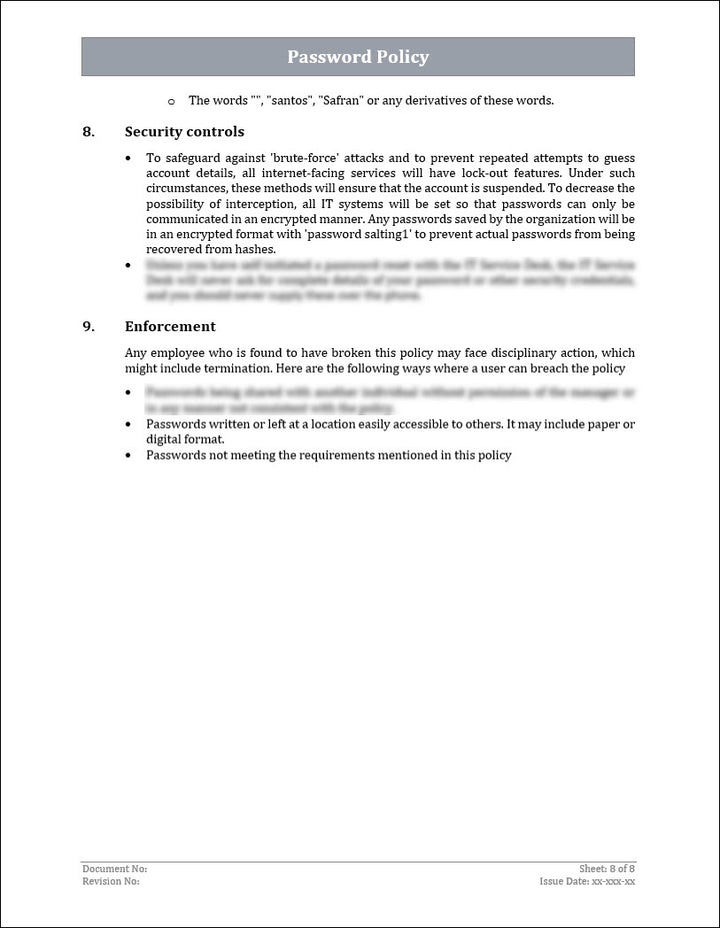 ISO 27001:2022 - Password Policy Template