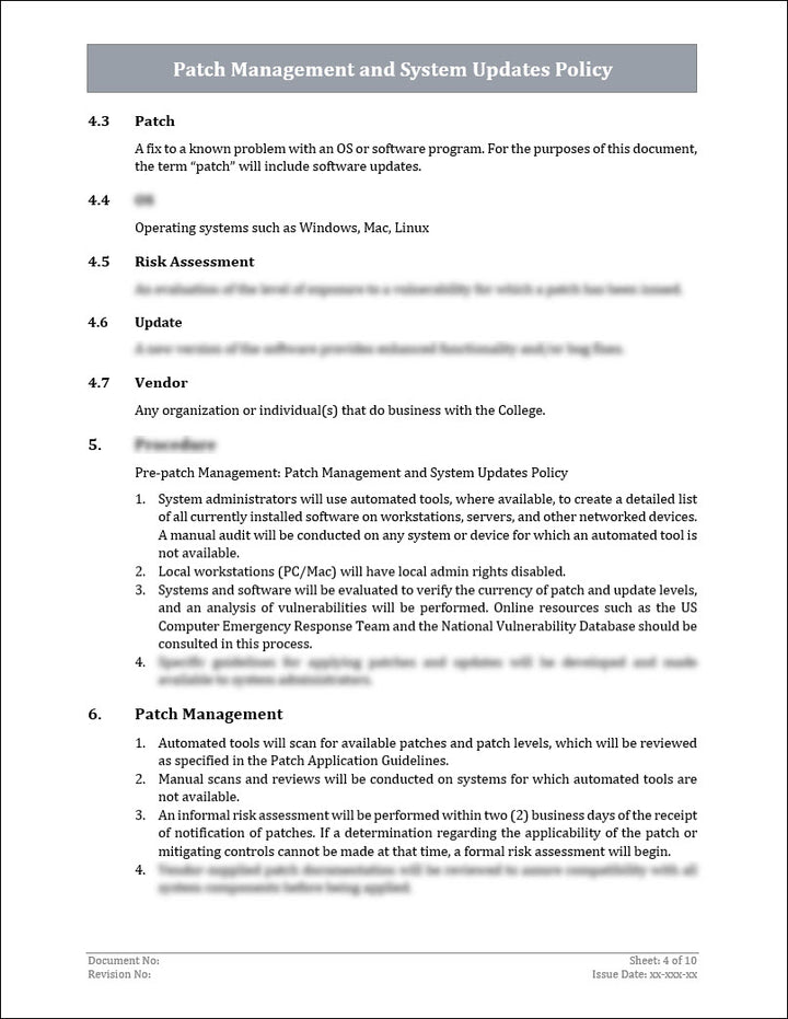 ISO 27001:2022 - Patch Management and System Updates Policy Template