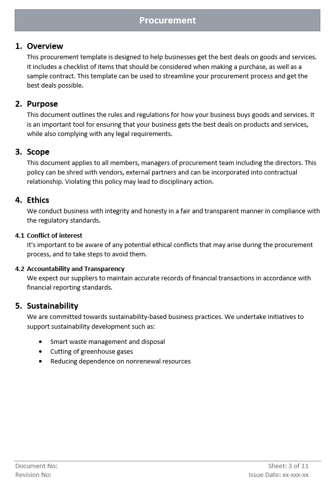 Procurement Overview