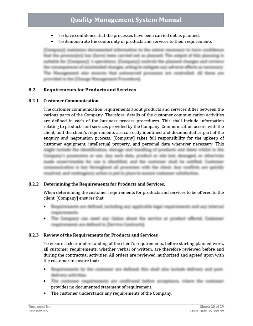 ISO 9001:QMS Quality Management System Manual Template