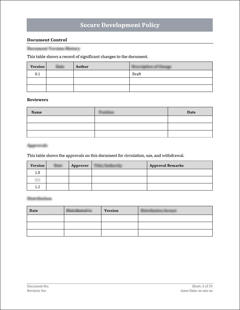 ISO 27001:2022 - Secure Development Policy Template