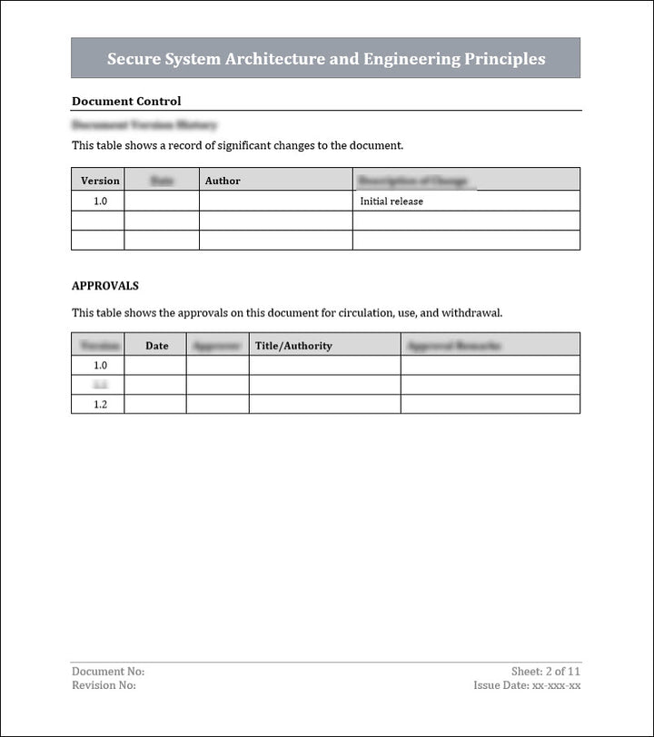 ISO 27001:2022 - Secure System Architecture and Engineering Principles Template