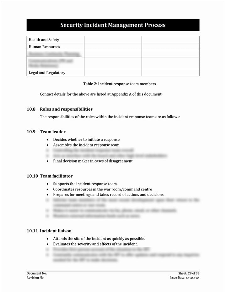 ISO 27001:2022-Security Incident Management Process Template