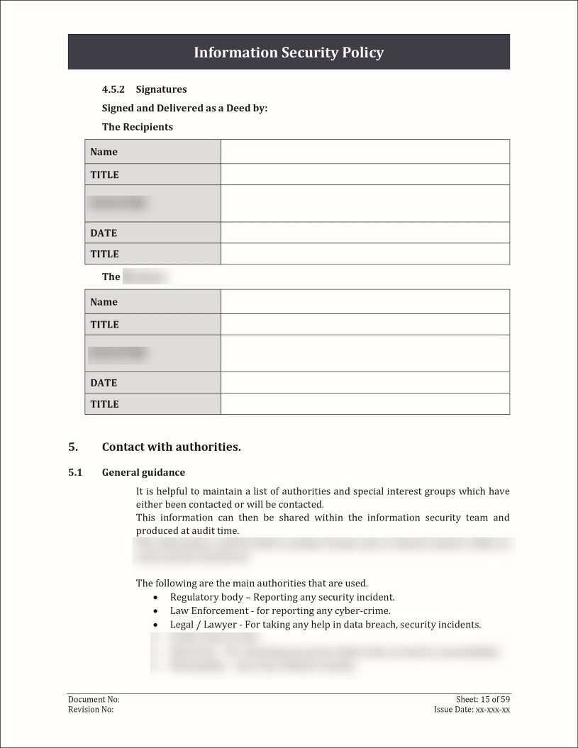 ISO 27001:2022 - Information Security Policy Template