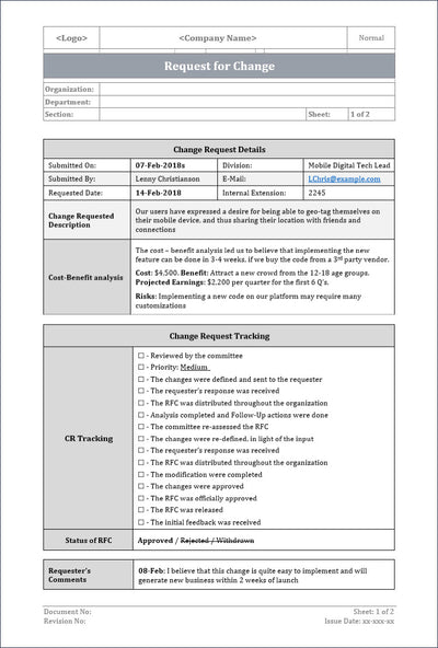 itil request for change, itil request for change template, request for change