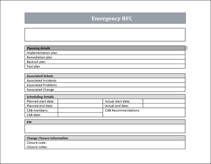 Emergency RFC 